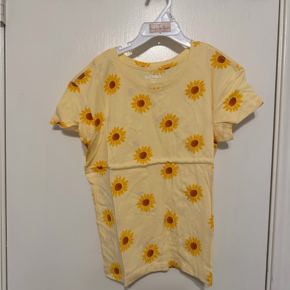 Old Navy Yellow Sunflower Kids Tee